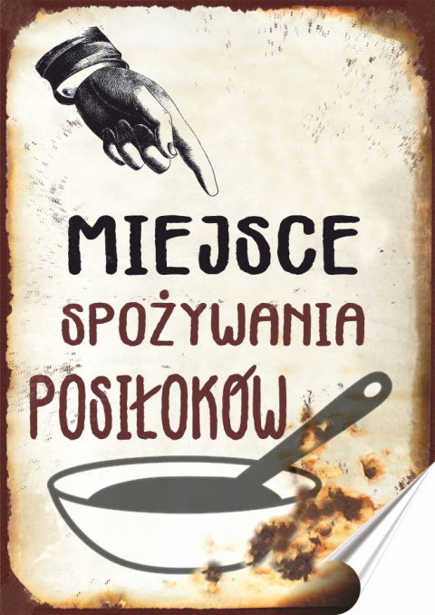 PRL Plakat Samoprzylepny Plakietka (motyw z metalowego szyldu)#15715