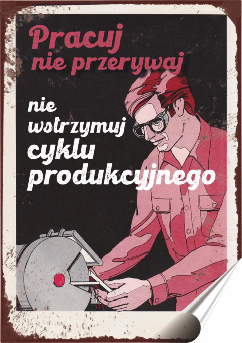 PRL Plakat Samoprzylepny Plakietka (motyw z metalowego szyldu)#15707