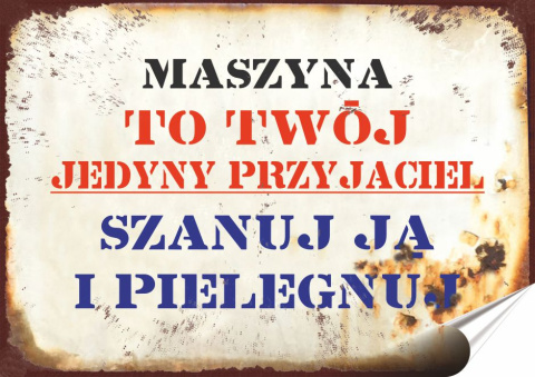 PRL Plakat Samoprzylepny Plakietka (motyw z metalowego szyldu)#15714