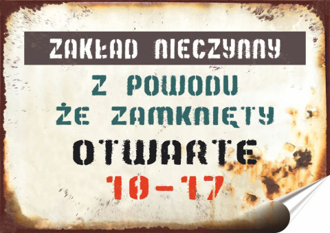 PRL Plakat Samoprzylepny Plakietka (motyw z metalowego szyldu)#15715