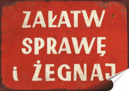 PRL Plakat Samoprzylepny Plakietka (motyw z metalowego szyldu)#15718
