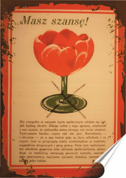 PRL Plakat Samoprzylepny Plakietka (motyw z metalowego szyldu)#15723