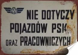 PRL Plakat Samoprzylepny Plakietka (motyw z metalowego szyldu)#15726