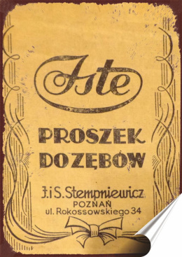 PRL Plakat Samoprzylepny Plakietka (motyw z metalowego szyldu)#15727