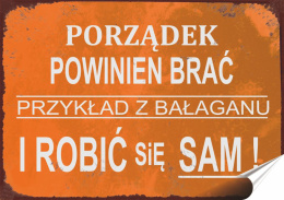 PRL Plakat Samoprzylepny Plakietka (motyw z metalowego szyldu)#15745