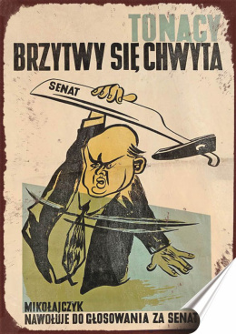 PRL Plakat Samoprzylepny Plakietka (motyw z metalowego szyldu)#15772