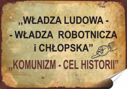 PRL Plakat Samoprzylepny Plakietka (motyw z metalowego szyldu)#15775