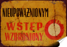 PRL Plakat Samoprzylepny Plakietka (motyw z metalowego szyldu)#17739