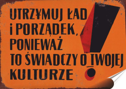 PRL Plakat Samoprzylepny Plakietka (motyw z metalowego szyldu)#17741