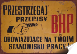 PRL Plakat Samoprzylepny Plakietka (motyw z metalowego szyldu)#17757