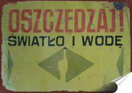 PRL Plakat Samoprzylepny Plakietka (motyw z metalowego szyldu)#17758