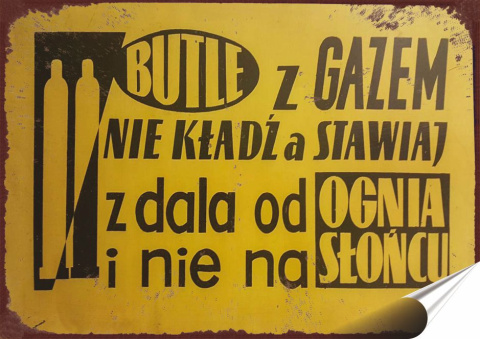 PRL Plakat Samoprzylepny Plakietka (motyw z metalowego szyldu)#17761