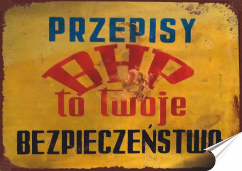 PRL Plakat Samoprzylepny Plakietka (motyw z metalowego szyldu)#17769