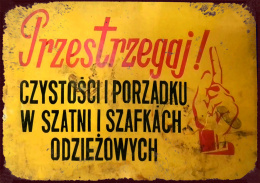 PRL Plakat Samoprzylepny Plakietka (motyw z metalowego szyldu)#17773