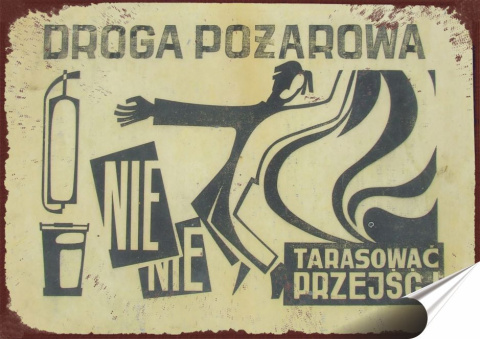 PRL Plakat Samoprzylepny Plakietka (motyw z metalowego szyldu)#17780