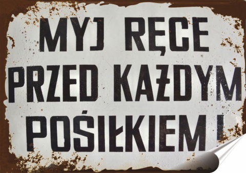 PRL Plakat Samoprzylepny Plakietka (motyw z metalowego szyldu)#17782