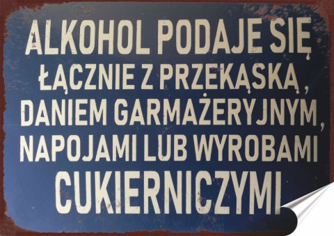 PRL Plakat Samoprzylepny Plakietka (motyw z metalowego szyldu)#17783