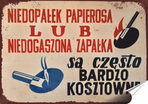 PRL Plakat Samoprzylepny Plakietka (motyw z metalowego szyldu)#17814