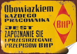PRL Plakat Samoprzylepny Plakietka (motyw z metalowego szyldu)#17817