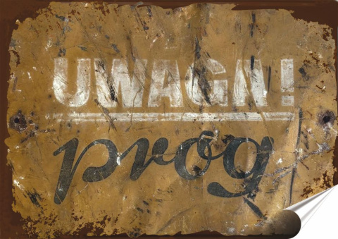 PRL Plakat Samoprzylepny Plakietka (motyw z metalowego szyldu)#17819
