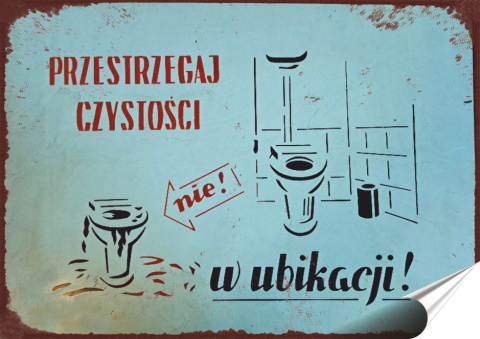 PRL Plakat Samoprzylepny Plakietka (motyw z metalowego szyldu)#17820