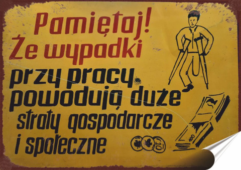 PRL Plakat Samoprzylepny Plakietka (motyw z metalowego szyldu)#17914