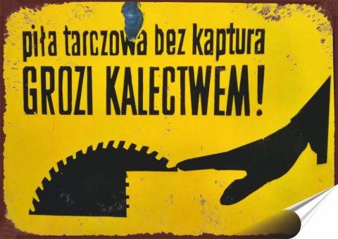 PRL Plakat Samoprzylepny Plakietka (motyw z metalowego szyldu)#17923