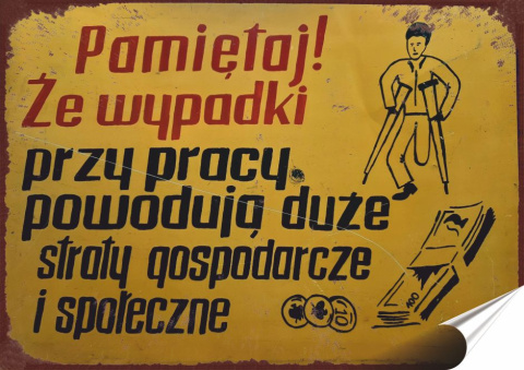 PRL Plakat Samoprzylepny Plakietka (motyw z metalowego szyldu)#17925