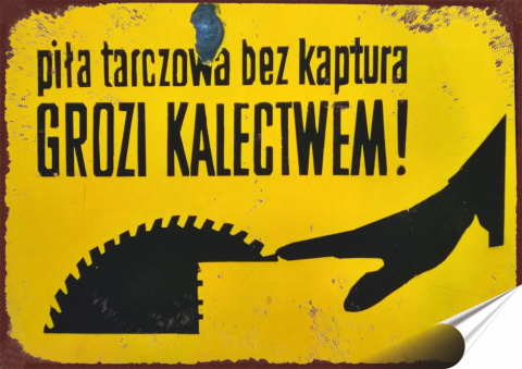 PRL Plakat Samoprzylepny Plakietka (motyw z metalowego szyldu)#17926