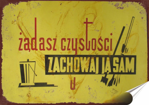 PRL Plakat Samoprzylepny Plakietka (motyw z metalowego szyldu)#17928