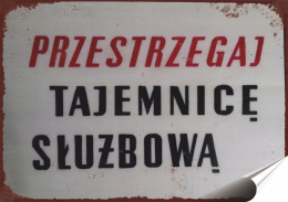 PRL Plakat Samoprzylepny Plakietka (motyw z metalowego szyldu)#17929