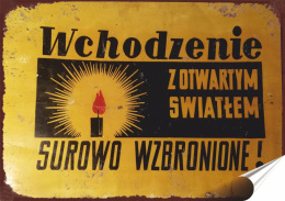 PRL Plakat Samoprzylepny Plakietka (motyw z metalowego szyldu)#17935