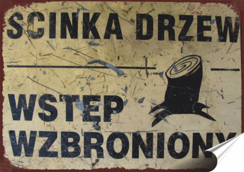 PRL Plakat Samoprzylepny Plakietka (motyw z metalowego szyldu)#17937