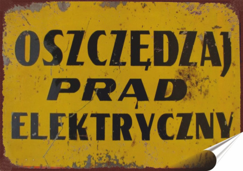 PRL Plakat Samoprzylepny Plakietka (motyw z metalowego szyldu)#17938