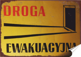 PRL Plakat Samoprzylepny Plakietka (motyw z metalowego szyldu)#17941