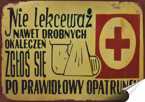 PRL Plakat Samoprzylepny Plakietka (motyw z metalowego szyldu)#17942
