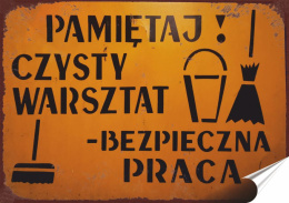 PRL Plakat Samoprzylepny Plakietka (motyw z metalowego szyldu)#17943