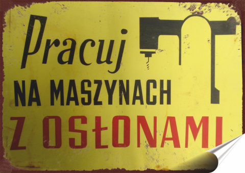 PRL Plakat Samoprzylepny Plakietka (motyw z metalowego szyldu)#17945