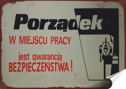 PRL Plakat Samoprzylepny Plakietka (motyw z metalowego szyldu)#17947