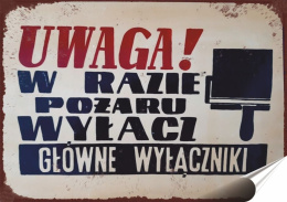 PRL Plakat Samoprzylepny Plakietka (motyw z metalowego szyldu)#17949