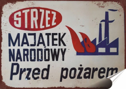 PRL Plakat Samoprzylepny Plakietka (motyw z metalowego szyldu)#17951