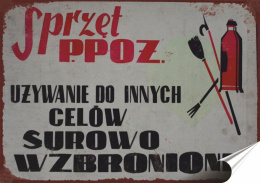 PRL Plakat Samoprzylepny Plakietka (motyw z metalowego szyldu)#17952