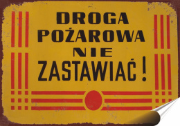 PRL Plakat Samoprzylepny Plakietka (motyw z metalowego szyldu)#17953