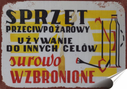 PRL Plakat Samoprzylepny Plakietka (motyw z metalowego szyldu)#17954