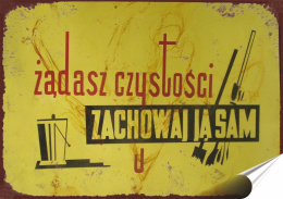 PRL Plakat Samoprzylepny Plakietka (motyw z metalowego szyldu)#17956