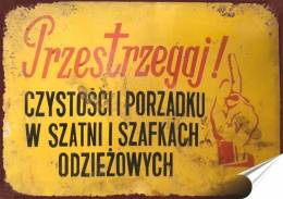 PRL Plakat Samoprzylepny Plakietka (motyw z metalowego szyldu)#17957