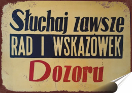 PRL Plakat Samoprzylepny Plakietka (motyw z metalowego szyldu)#17960