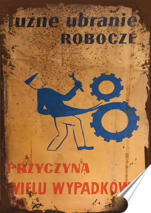 PRL Plakat Samoprzylepny Plakietka (motyw z metalowego szyldu)#17963