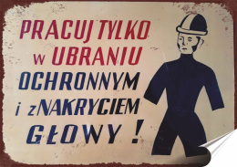 PRL Plakat Samoprzylepny Plakietka (motyw z metalowego szyldu)#17964