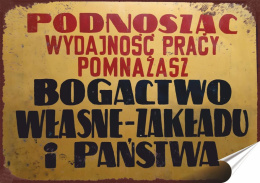 PRL Plakat Samoprzylepny Plakietka (motyw z metalowego szyldu)#17966